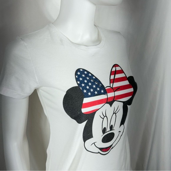 Disney Stars & Stripes Mini Mouse Fitted Short Sleeve Tee - Picture 3 of 6